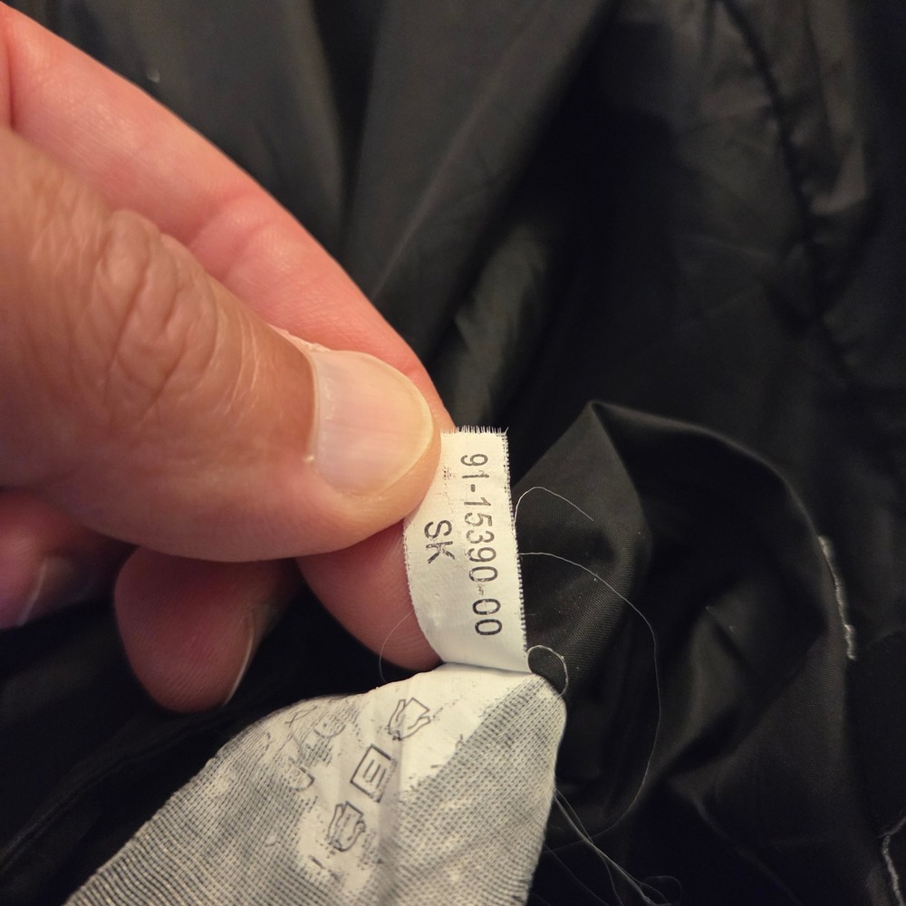 Bossini Mens Black Fleece Lined Nylon‎ Full Zip Jacket Mock Neck Size M - Picture 8 of 10